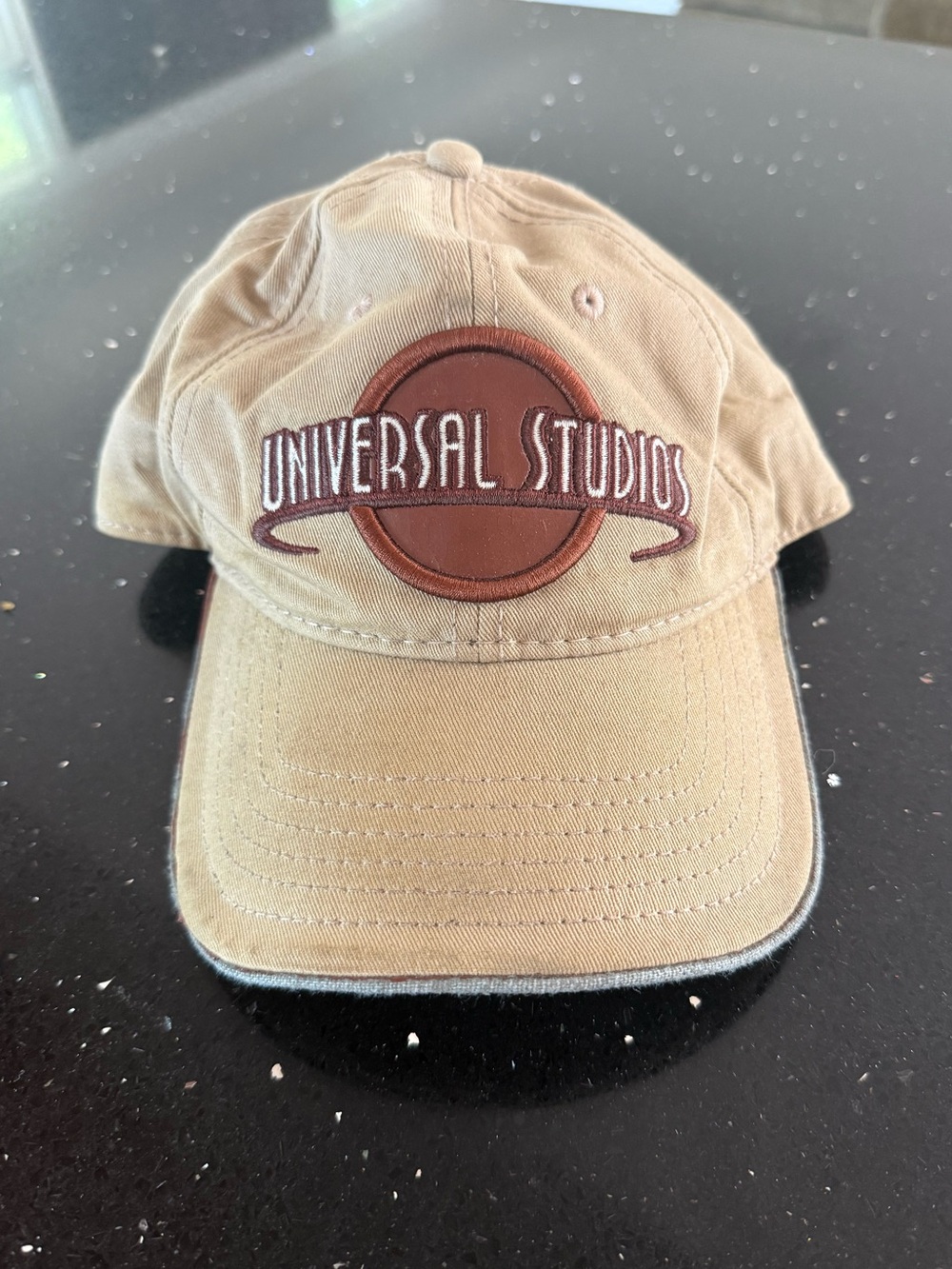 Universal Studios Khaki Baseball Hat with Brown Logo Patch